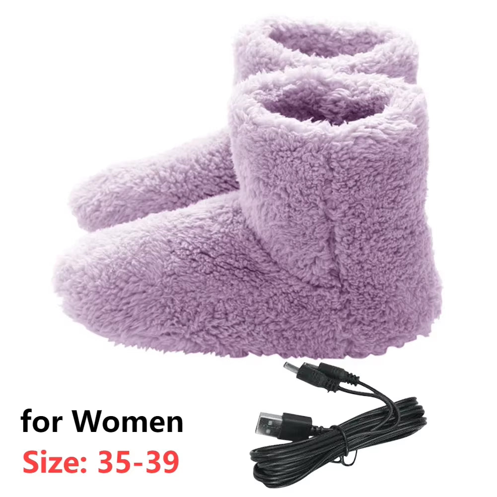 Cozy USB Electric Foot Warmer Cushion - Fleece Suede Heated Pads for Ultimate Comfort at Home