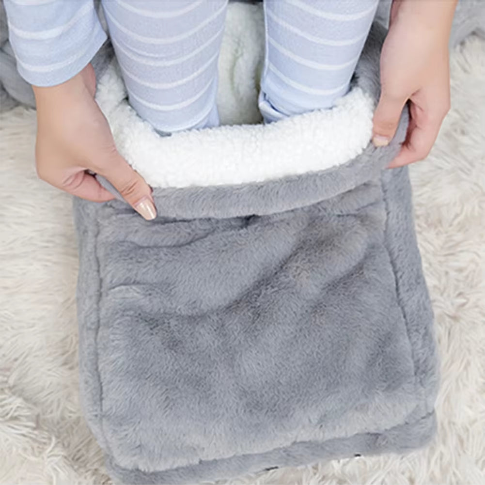 Cozy USB Electric Foot Warmer Cushion - Fleece Suede Heated Pads for Ultimate Comfort at Home