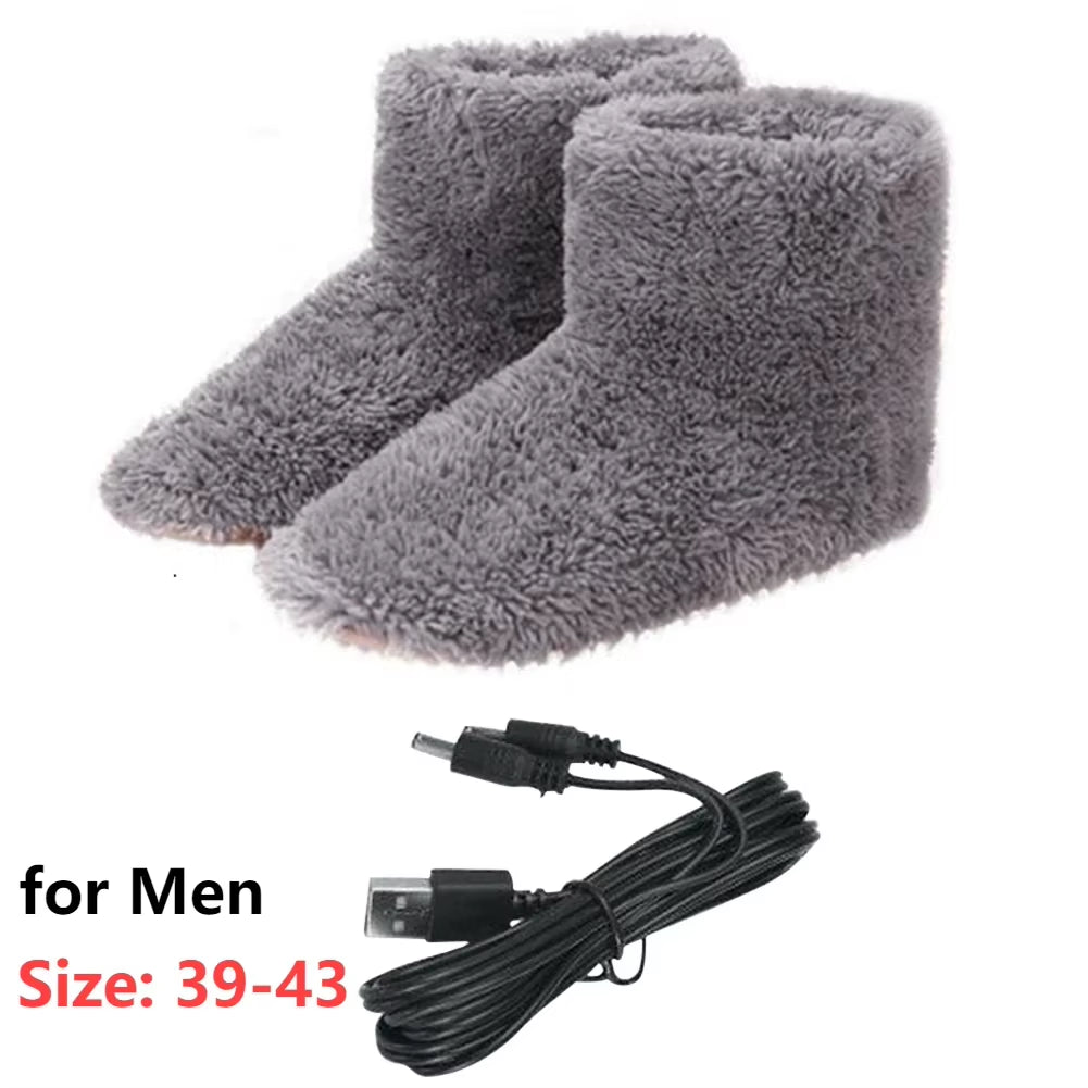 Cozy USB Electric Foot Warmer Cushion - Fleece Suede Heated Pads for Ultimate Comfort at Home